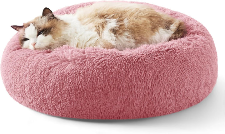 The Ultimate Comfort for Your Furry Friend: Round Fluffy Plush Pet Bed